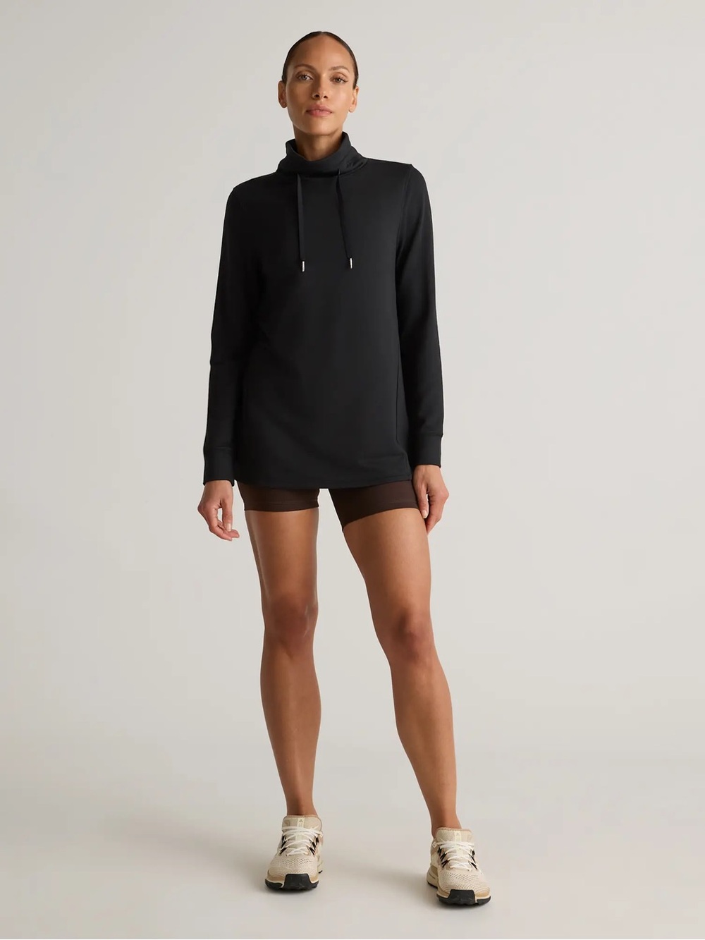 Quince SuperSoft Fleece Mock Neck Pullover